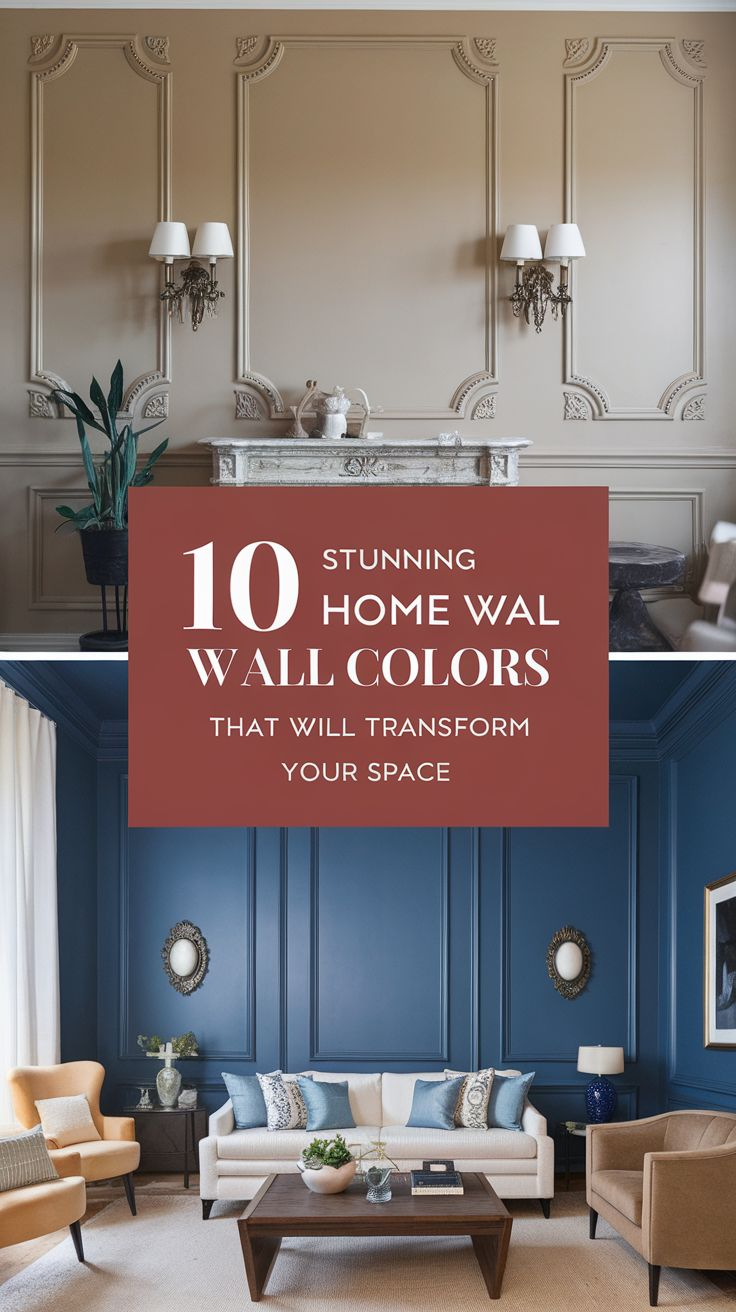 10 Stunning Home Wall Colors That Will Transform Your Space (You Won't ... with regard to How Large Framed Color Swathe Wall Décor Completely Transforms Room Acoustics And Mood