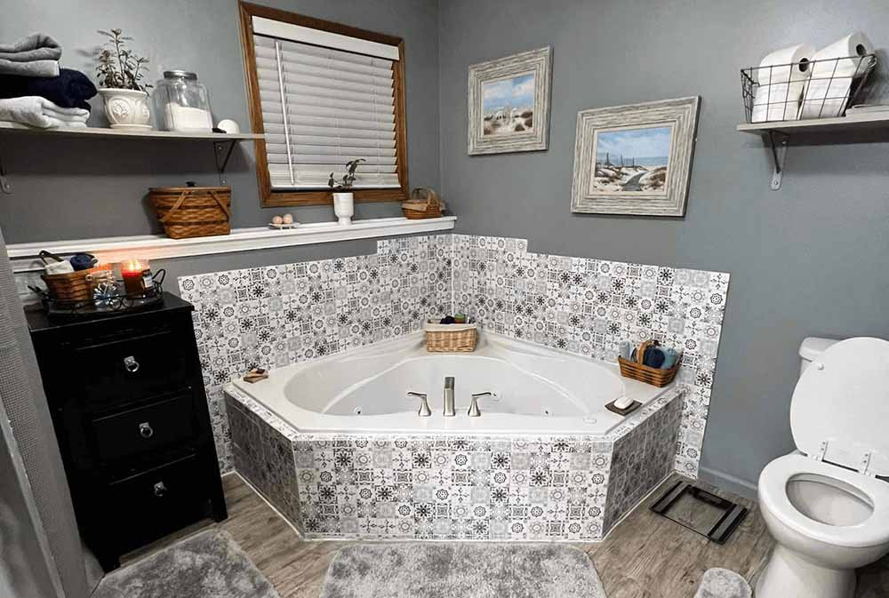 12 Shower Tile Ideas For The Ultimate Luxury Bathroom intended for Yes, You Can Go Bold With Wallpaper In A Powder Room