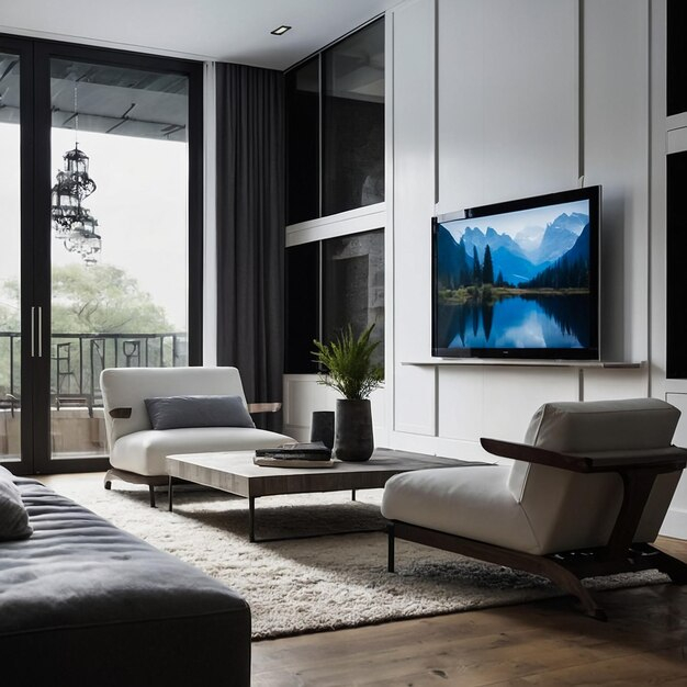 13,000+ Ultra Modern Living Room Pictures regarding See How Tvs Are Passing The Designer Test - (Tv Di Dinding)