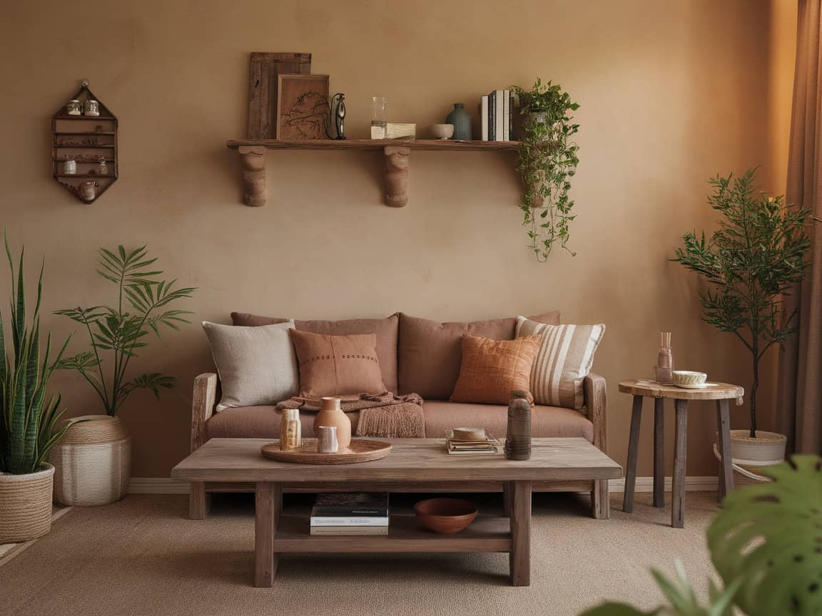 15 Earth Tones Living Room Ideas For 2025 – Home Decor Bliss inside Elephant Wall Decor Brown