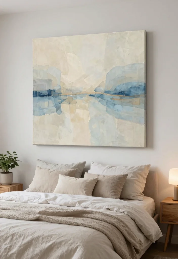 18 Large Wall Decor Ideas That Fill Space Without Overwhelming - Homey ... with regard to 72X36 In Black Blue Abstract Art Large Modern Painting Minimal Wall Art Decor