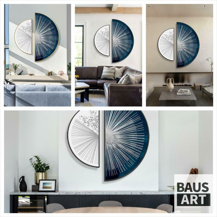 2 Pieces Round Wall Art Navy Blue Asymmetric Round Prints On - Etsy ... inside Purple Fractal Flower Pattern, Floral Digital Art Round Wall Art, 11"
