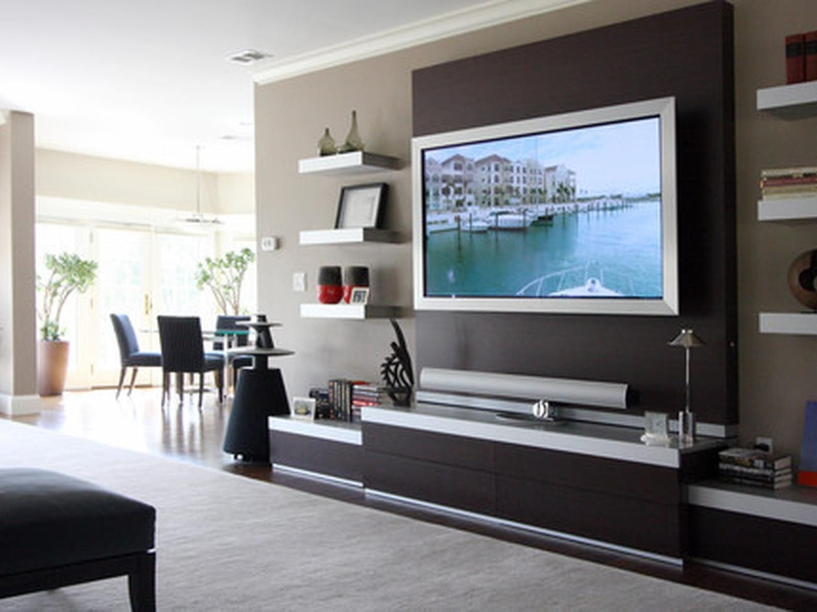 20 The Best Elevate Your Entertainment Area With Stylish Wall Mounted ... for Transforming living rooms with ultra slim wall mounted screens