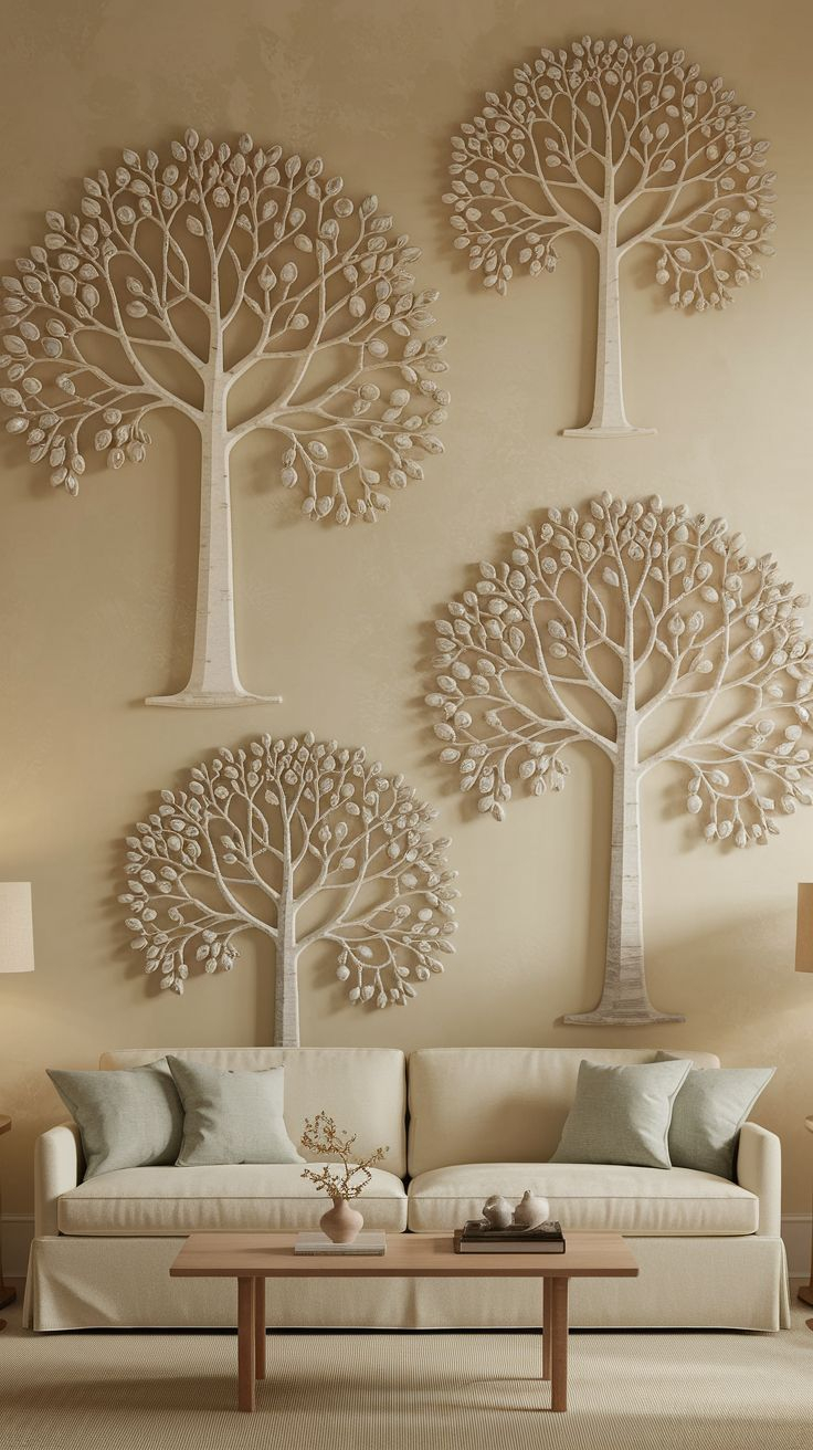 20 Vibrant Tree Wall Concepts For Artistic Home Makeovers In 2025 ... intended for Whimsical Tree Acrylic Hand Painted Canvas Wall Art Black Frame