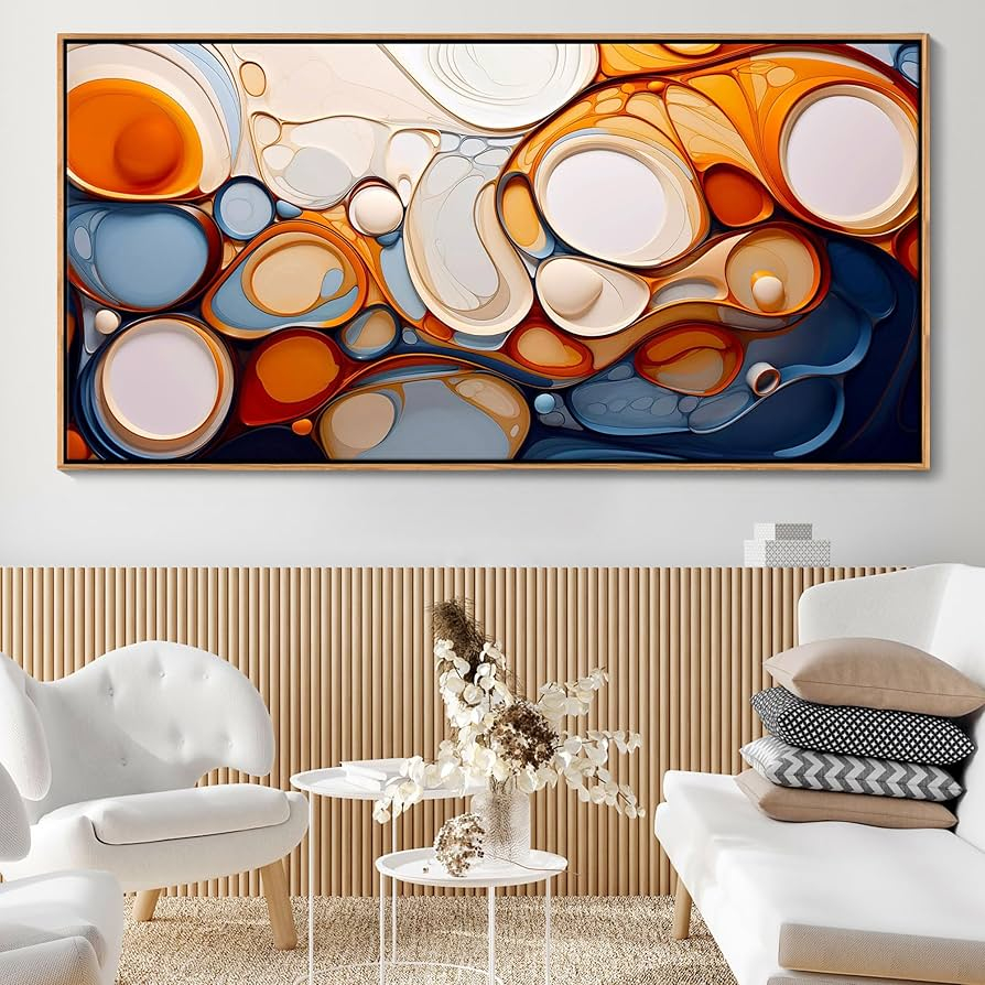 2026 U.s. Home Decor Trend: Statement Wall Art That Transforms Any Roo ... inside Color Swathe Wall Décor W/Frame Large