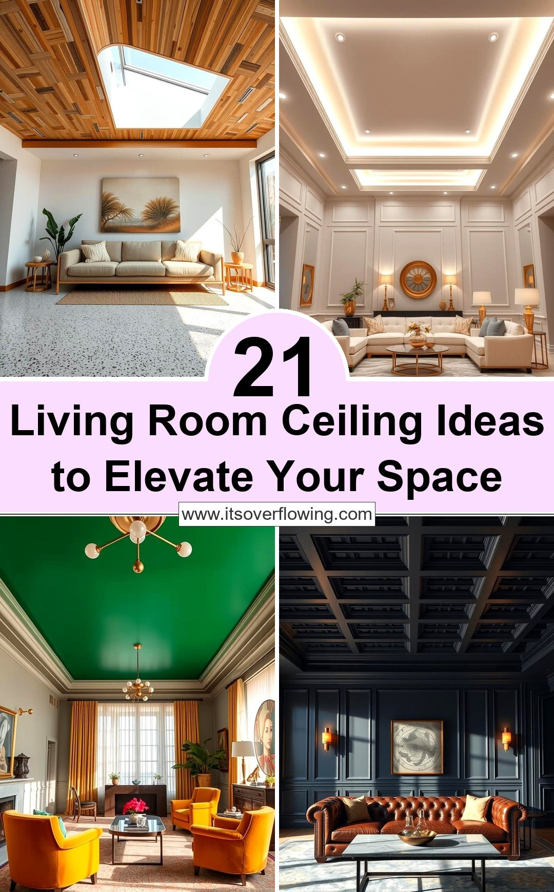21 Living Room Ceiling Ideas To Elevate Your Space regarding Elevate Your Space with Sophisticated Ceiling Stencil Designs This Year