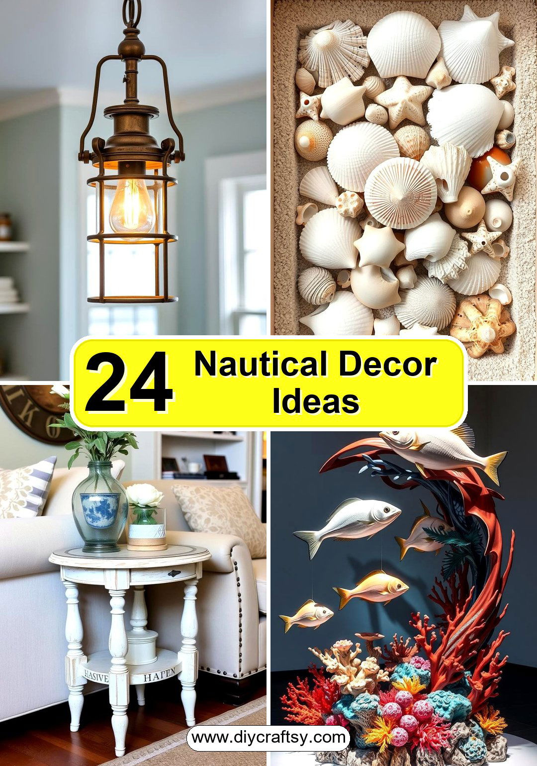 24 Nautical Decor Ideas To Bring Coastal Charm Indoors within Bringing Coastal Charm Indoors With a Six Spoke Rustic Ship Wheel