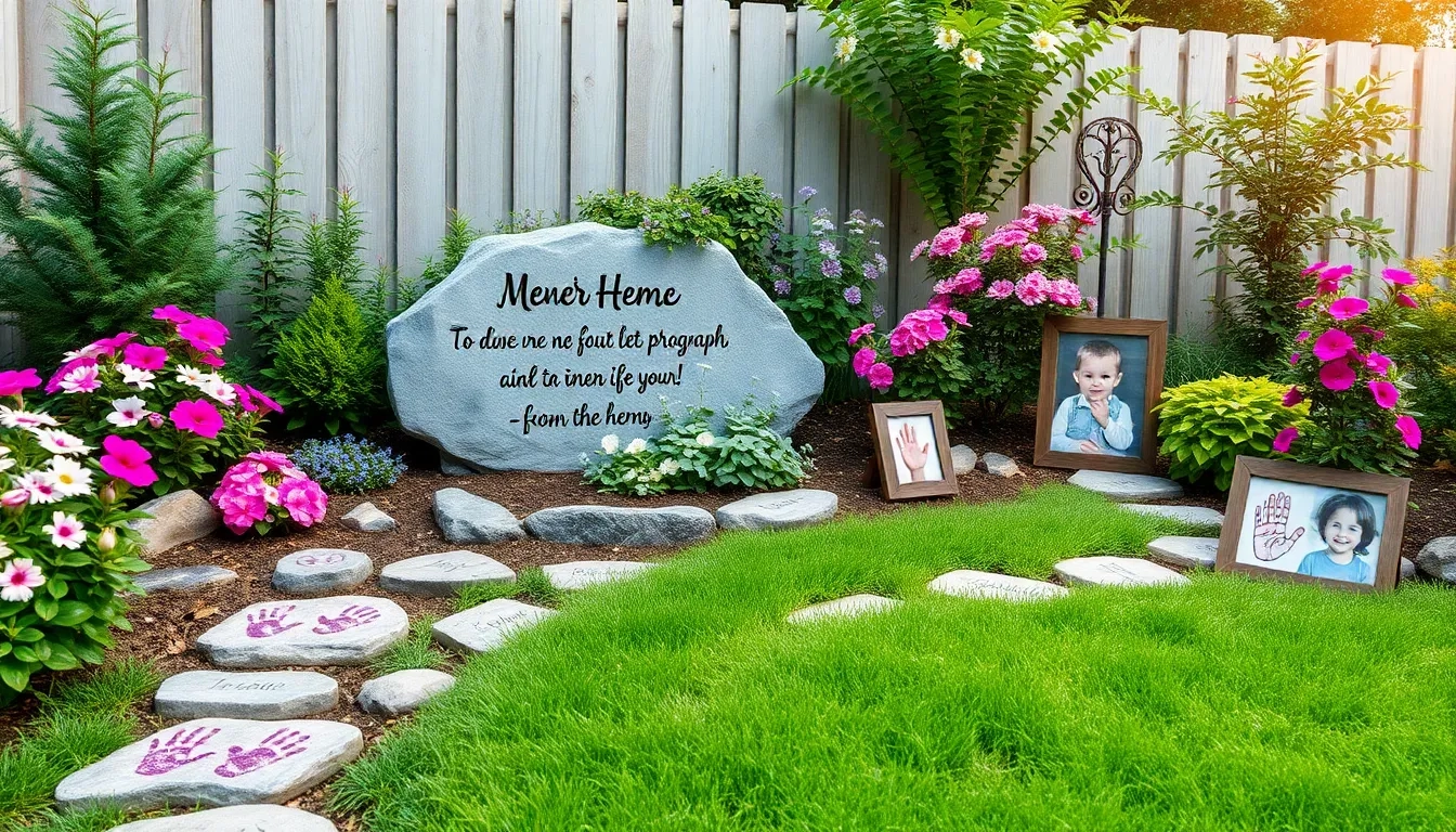 25 Beautiful Backyard Memorial Garden Ideas To Honor Your Loved Ones ... with regard to Creating a Peaceful Memorial Corner with Hanging Spiritual Art Pieces
