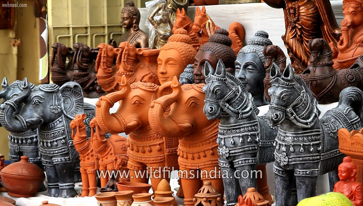 25 Beautiful Indian Terracotta Sculptures And History Of Terracotta Art intended for Handmade Terra-Cotta Tiger Head Wall Decor, Whitewashed