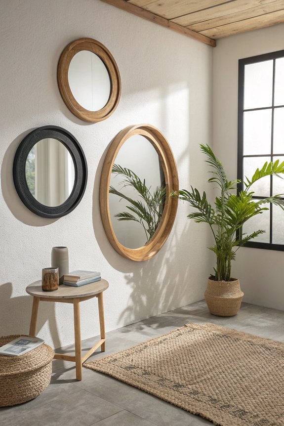 25 Ikea Round Mirror Styles For Small Spaces - The Tanee pertaining to Rocks On Typical Tropical Beach, Beach Round Wall Art, 11"