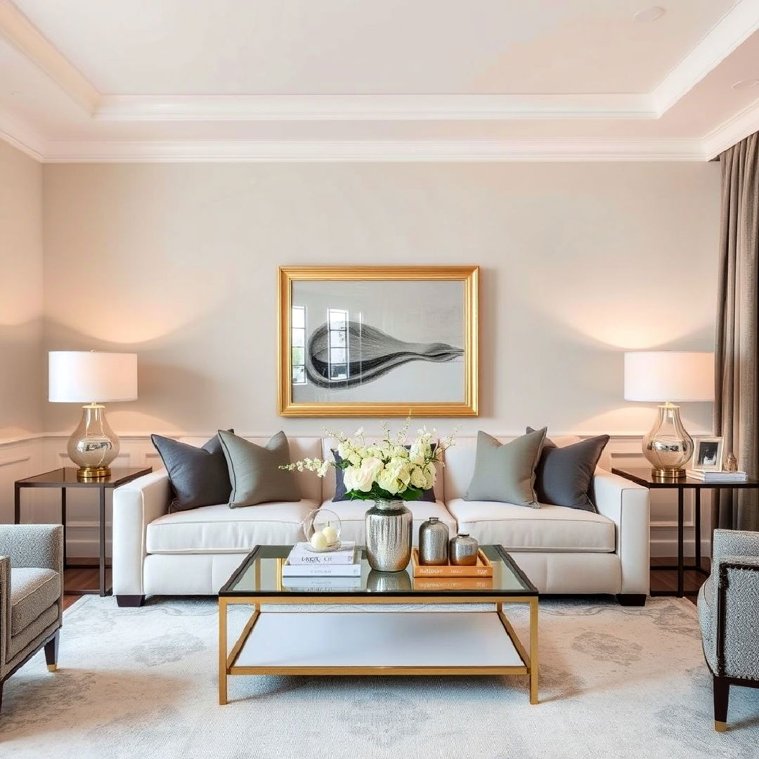 40 Neutral Living Room Ideas For A Minimalist Aesthetic for The Geometry of Accent Pieces That Unify Neutral Living Spaces