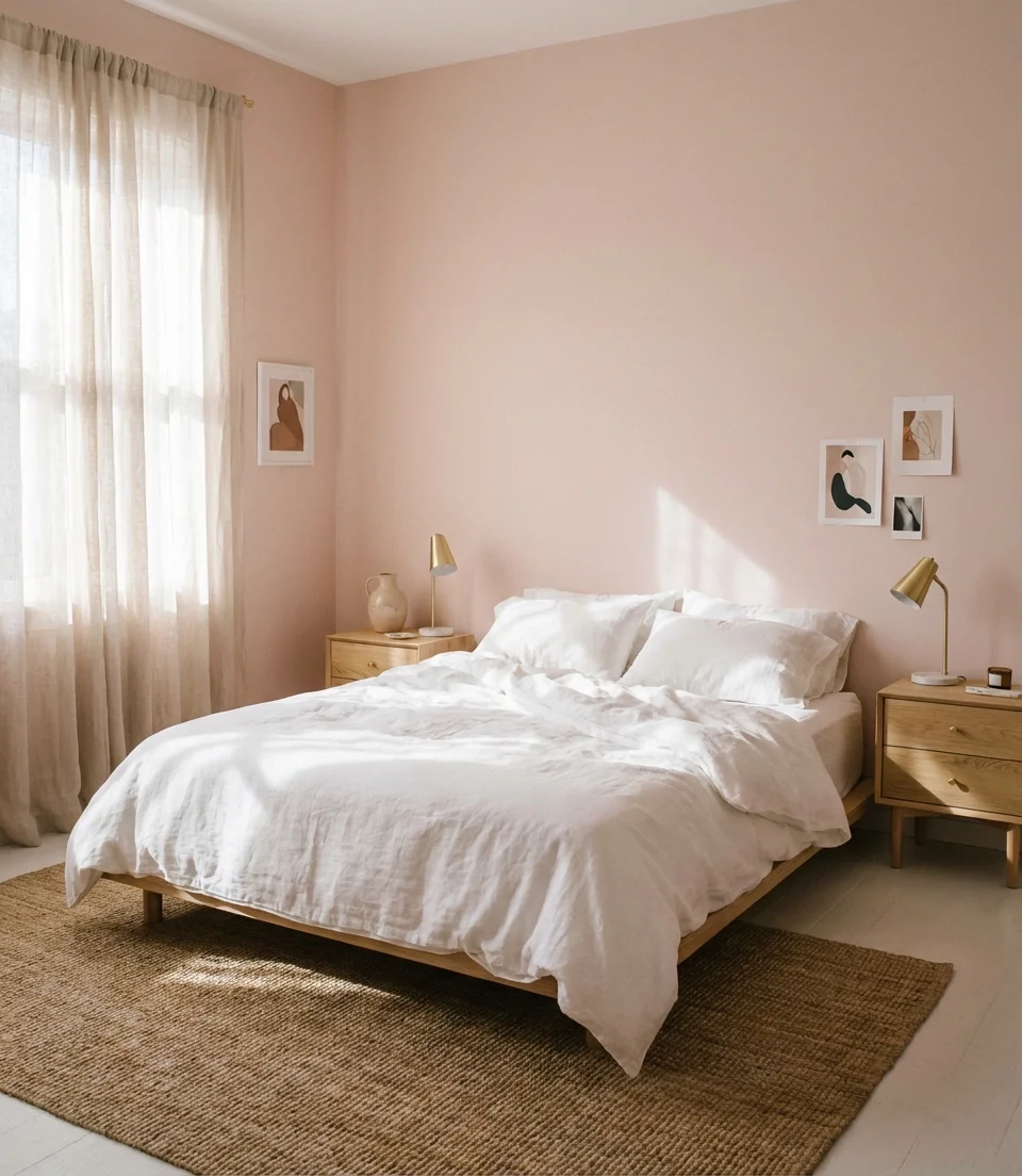 48 Pink Bedroom Ideas 2026: From Soft Blush To Bold Hot Pink — Find ... throughout 60X48Inch Original Large Blush Pink White Minimal Abstract Painting Modern