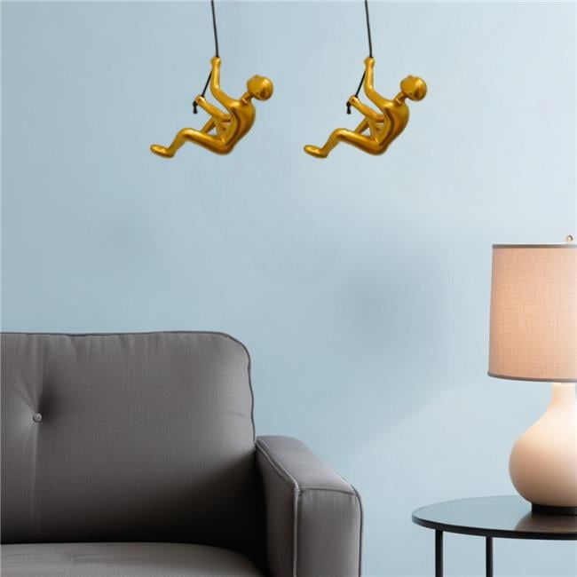 6 X 3 X 3 In. Gold & Resin Unique Climbing Men Wall Decor - Set Of 2 ... inside Why the Gold Climbing Man Set of 4 Has Become a Modern Interior Design Phenomenon