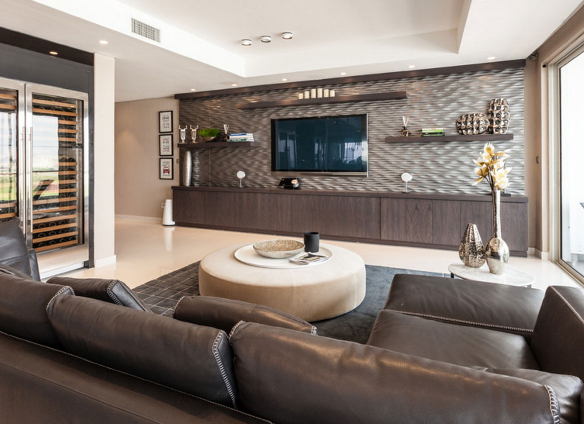 7 Smart Living Room Designs Around A Wall-Mounted Tv for See How Tvs Are Passing The Designer Test - (Tv Di Dinding)