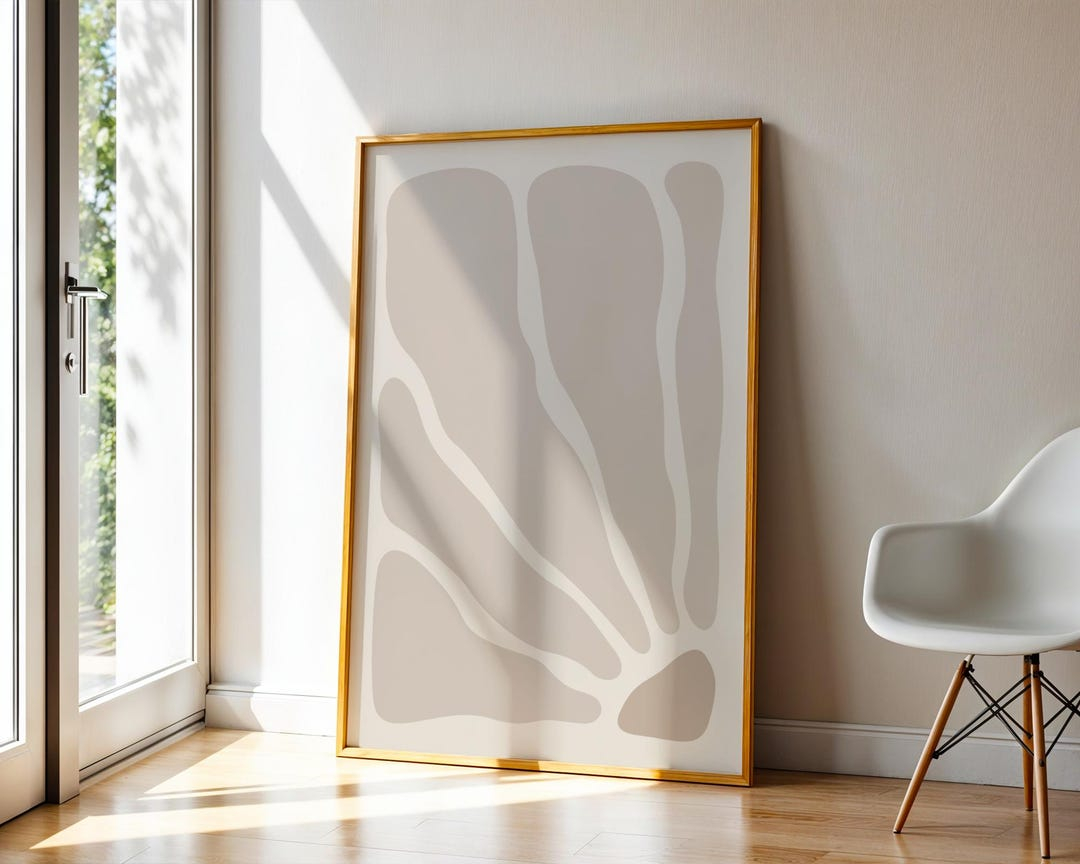 Abstract Beige Wall Art Printable, Minimal Modern Art, Neutral Boho ... with Large Abstract Painting, Minimal Contemporary Artwork, Statement Piece