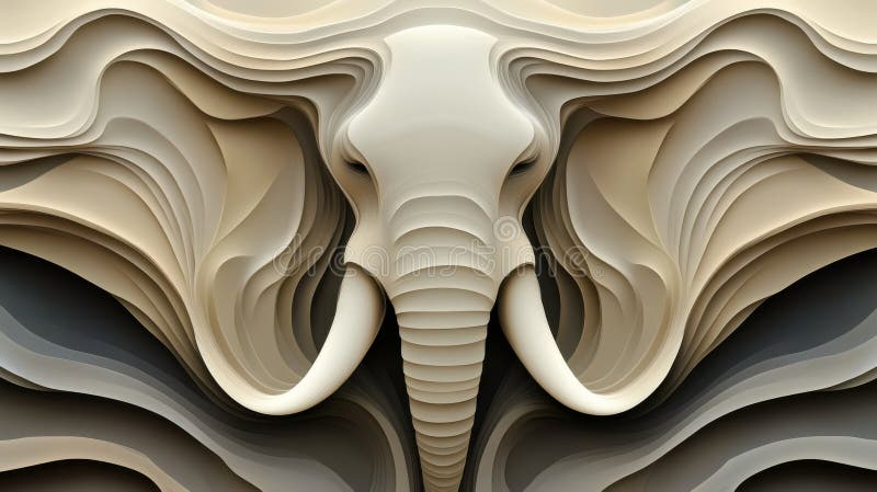 Abstract Elephant Art With Layered Textures And Earthy Tones, Ai Stock ... with regard to Why Natural Earth Tones and Elephant Motifs Shape Modern Interior Design in 2026