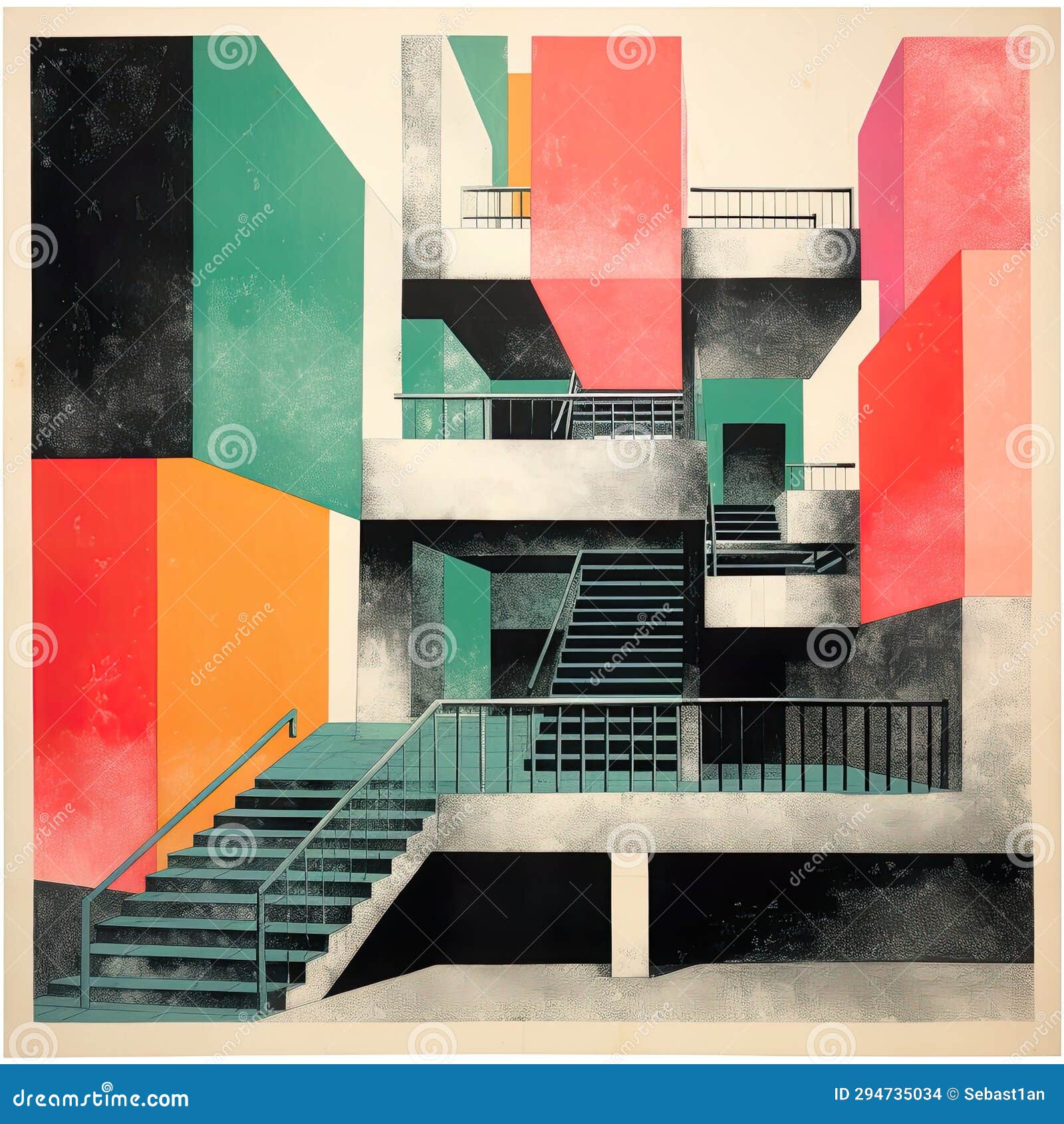Abstract Illustrations Of Brutalist Style Buildings Capture The Essence ... in How Abstract Watercolors Capture the Essence of Architectural Light