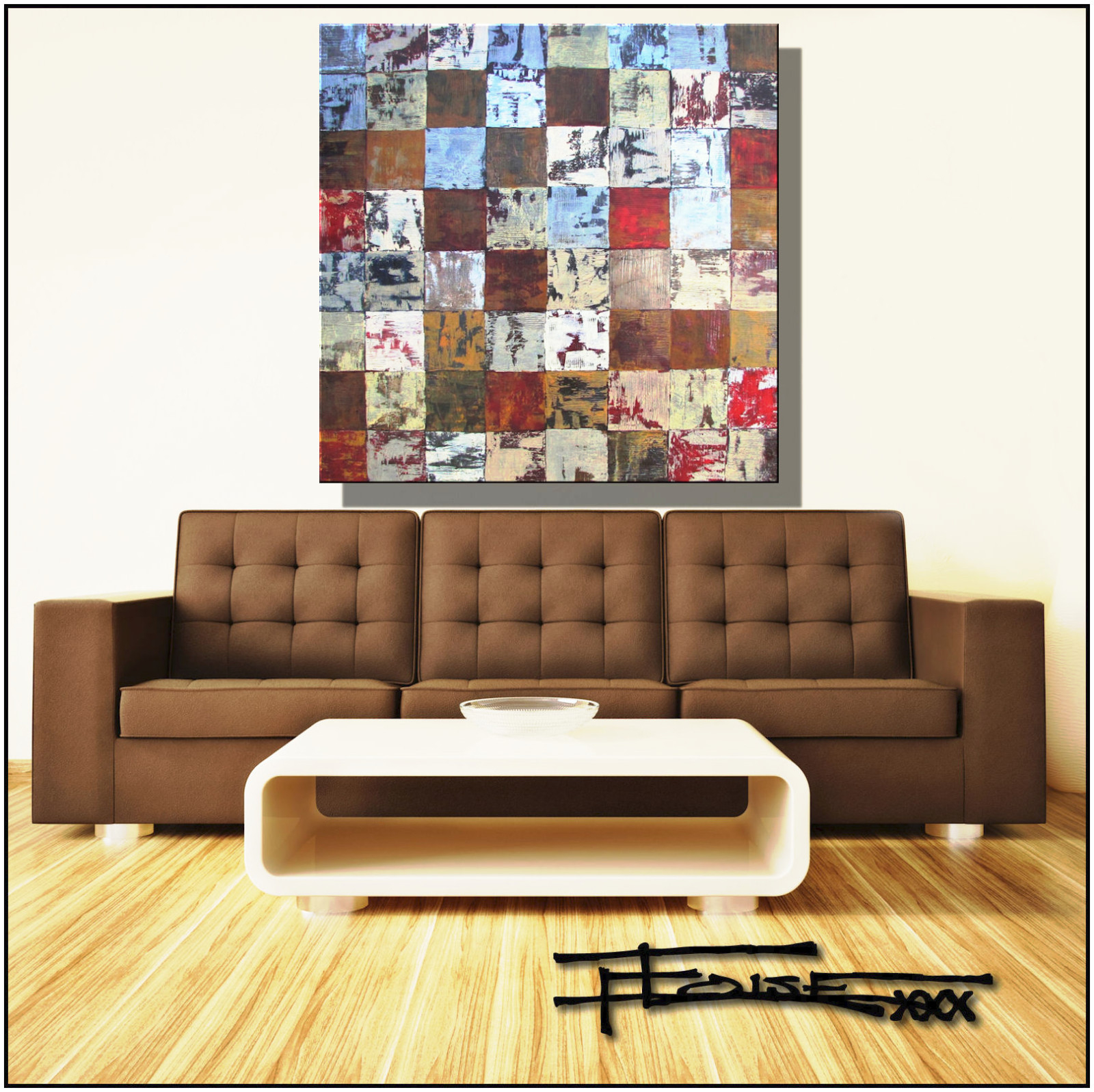 Abstract Painting Modern Canvas Wall Art Framed, Large, Us Eloisexxx | Ebay pertaining to What Collectors Look for in ELOISExxx Certified Giclee Works