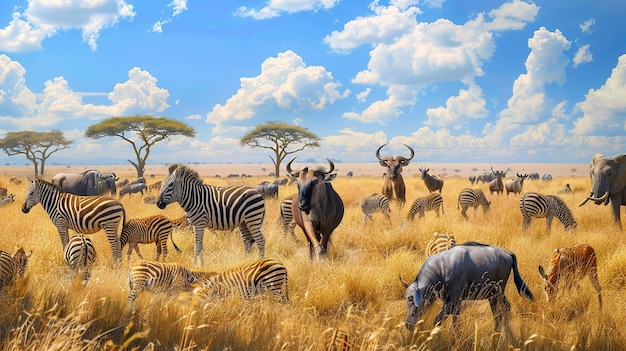 African Savanna Wildlife | Premium Ai-Generated Image with regard to Bringing African Savanna Wildlife Into Your Daily Environment Safely And Beautifully