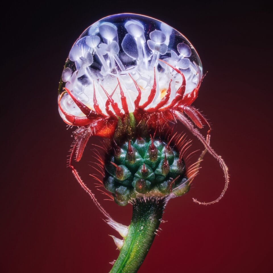 Algorithmic Gardener: Hannes Hummel Combines His Botanical Pictures ... inside Fractal Flower Turquoise Digital Art, Floral Round Wall Art, 11"
