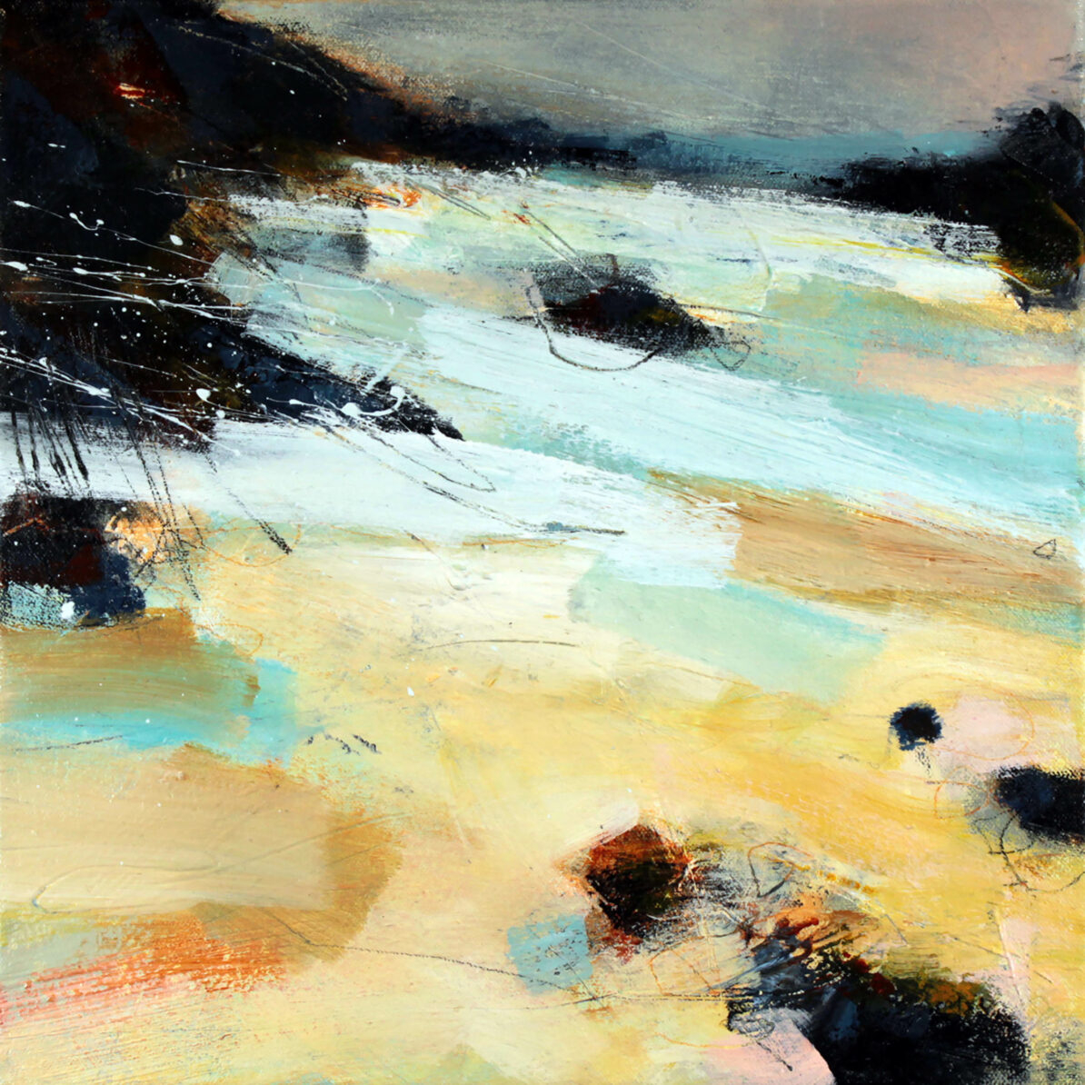 Alison Orchard — Multi-Layered Paintings In Oils &amp; Acrylics | Explore ... regarding What Multi Layered Acrylics Reveal About the Hidden Depth of Seaside Paintings