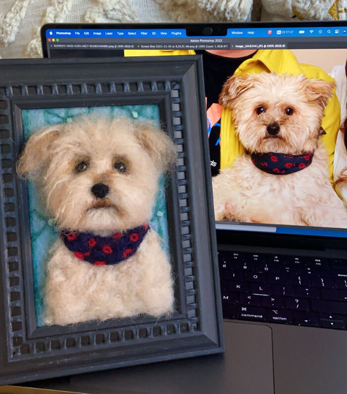 Anneli Kirby Turns Wool Into Three-Dimensional Dog Portraits, And Here ... in The Craft Behind Metal Dog Portraits and Why They Last a Lifetime