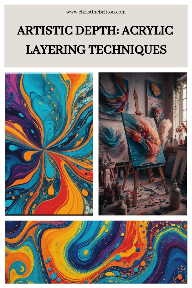 Artistic Depth: Acrylic Layering Techniques | Pour Painting, Painting ... throughout What Multi Layered Acrylics Reveal About the Hidden Depth of Seaside Paintings