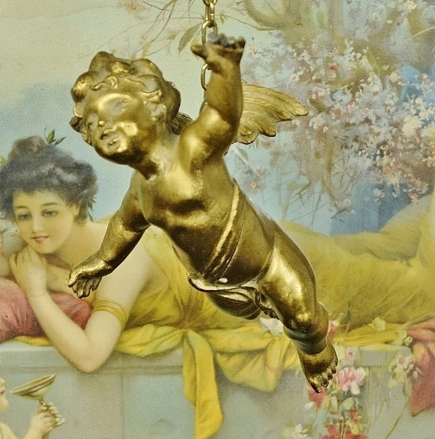 B1848/S - Sublime Antique French Gilded Bronze Winged Cherub / Angel ... for Labelle Demoiselle Cherub Plq, Architectural Over Door Plaques