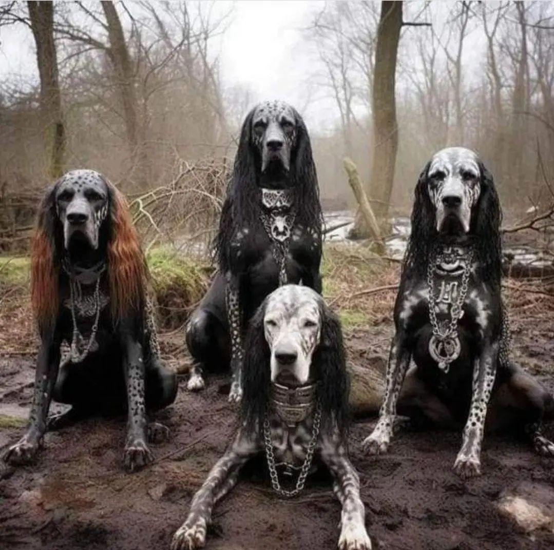 Black Metal Dog intended for Sober Brown Dog Portrait, Animal Round Metal Wall Art, 11"