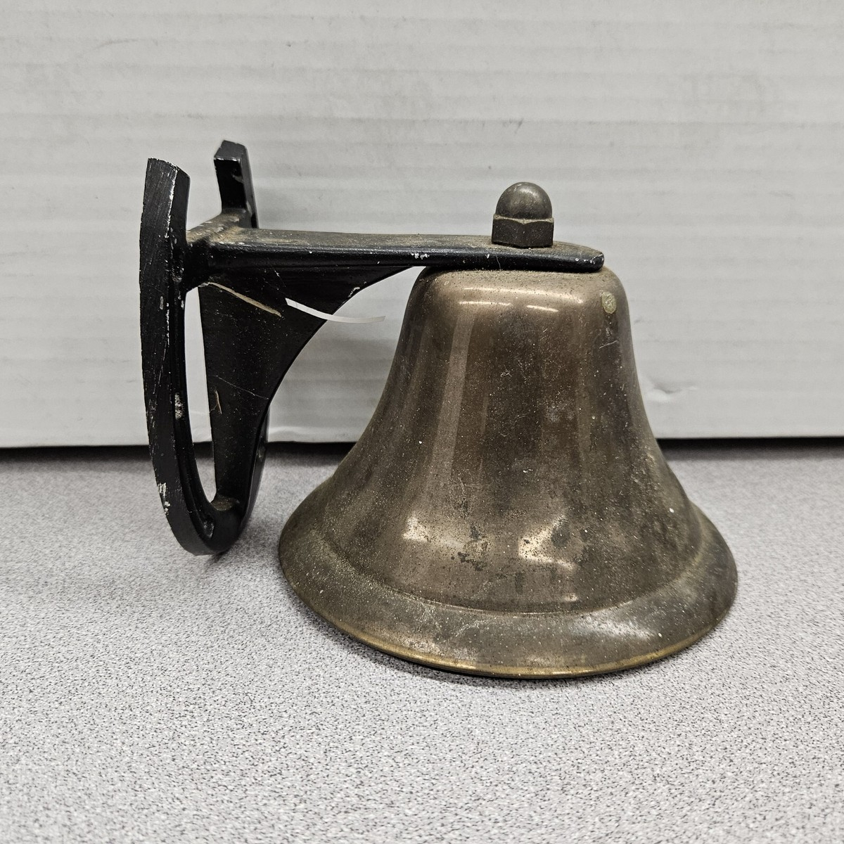 Brass Bells 6 Inch Antique Brass Ship Bell - Aluminum Nautical Decor ... in Ship Wheel Bell, Antique Copper, 6"