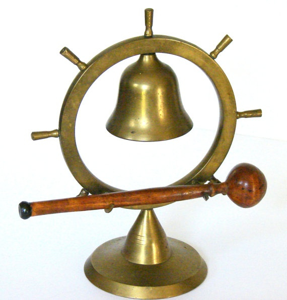 Brass Captains Bell Ship Wheel | Antique Bell Decoration throughout Why the 6 Inch Antique Copper Ship Wheel Bell Captivates Maritime History Lovers