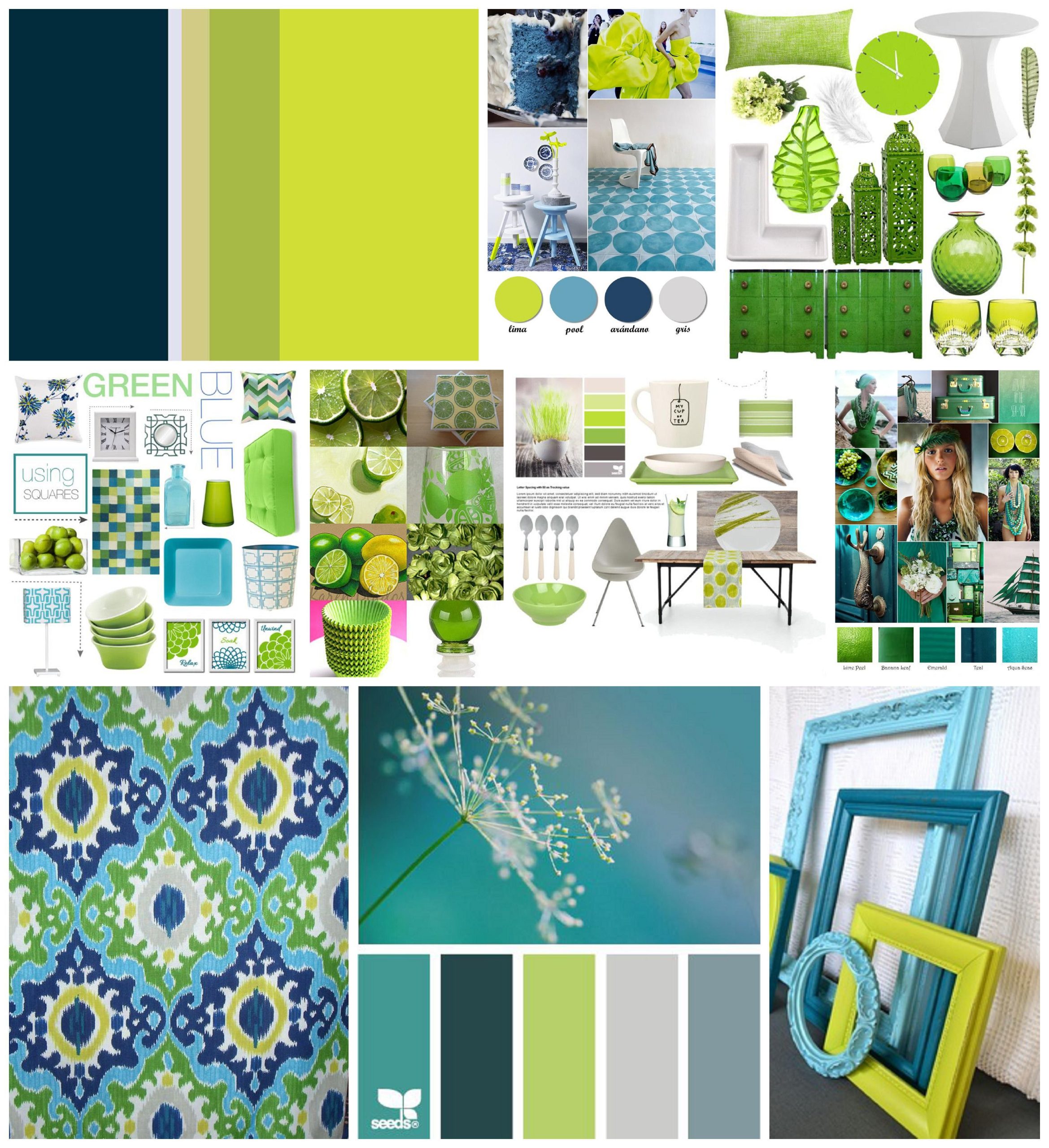 Bright Lime And Blue Interior Design Color Scheme regarding Refreshing' 72X36 Inches Large Modern Abstract Painting Lime Green Blue