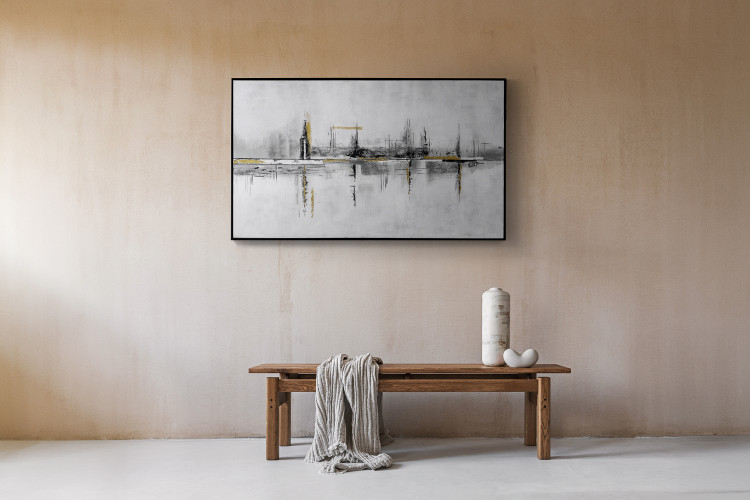 Canvas Art For Sale | Cielo inside What Makes Hand-Painted Grey Canvas Art a Timeless Investment for Any Room