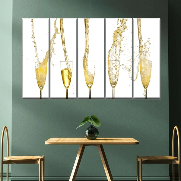 Champagne Streams Wall Art | Photography | Wine Wall Art Decor, Wine ... pertaining to Hanging Art Painting With Champagne Border Frame