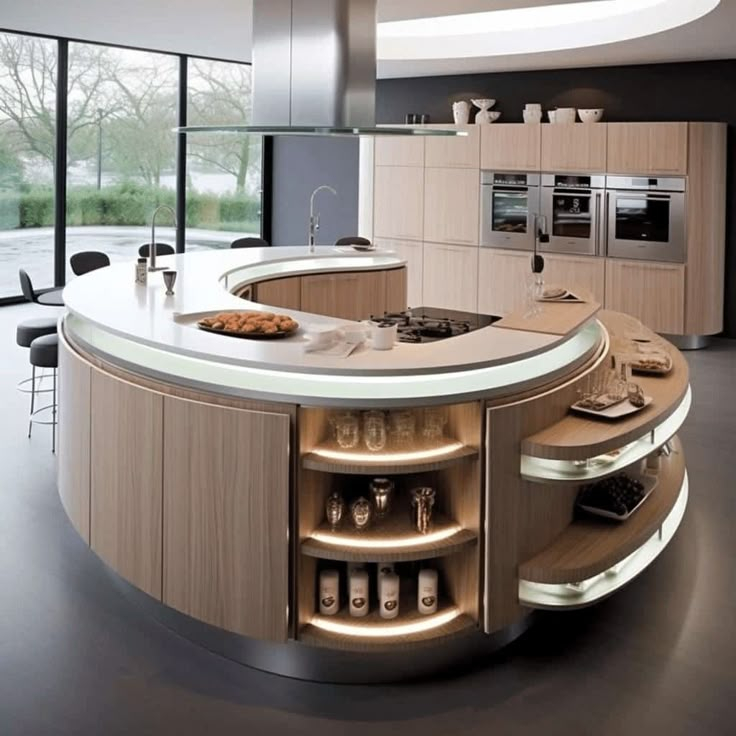 Circular Elegance: A Guide To Stylish Circle Kitchen Designs - The ... within Pier Under Bright Sky, Seascape Photo Round Wall Art, 11"