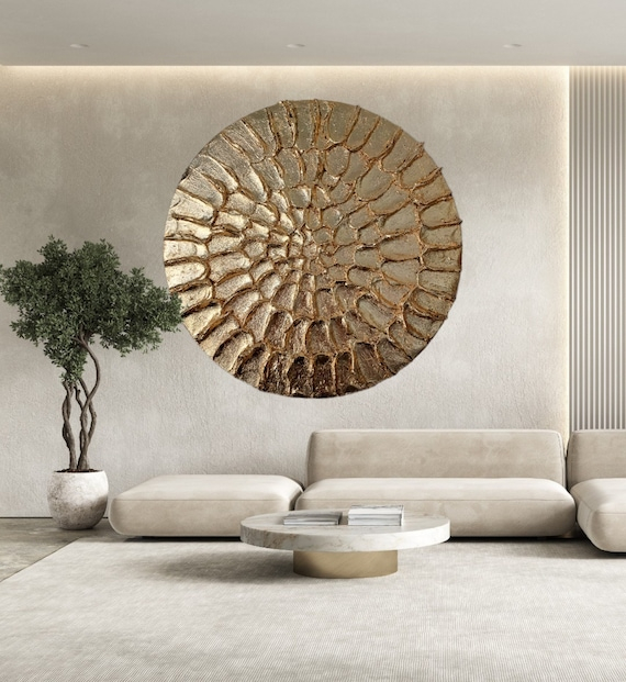 Circular Wall Mural intended for Why Round Metal Wall Decor is Transforming Modern Interior Design Spaces in 2026