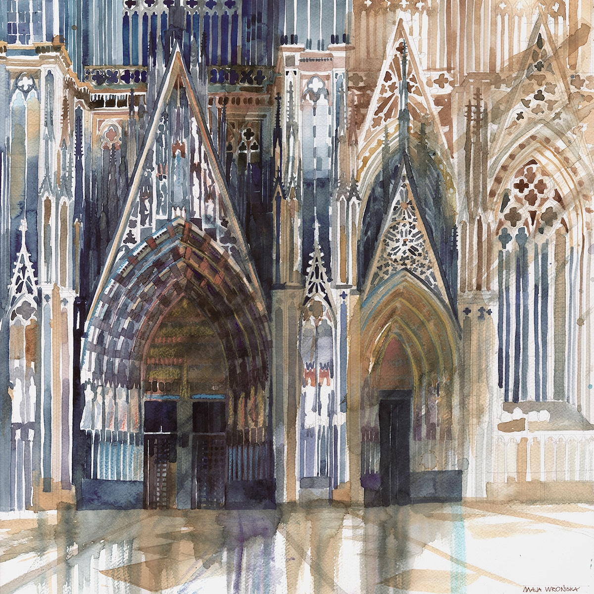 Colorful Architectural Watercolors Of International Cities By Maja Wroń pertaining to How Abstract Watercolors Capture the Essence of Architectural Light