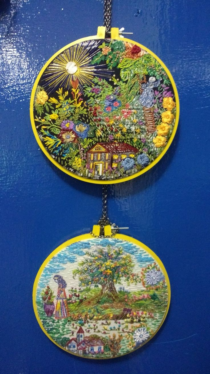 Exploring the Artistic Process Behind Circular Landscape Wall Hangings