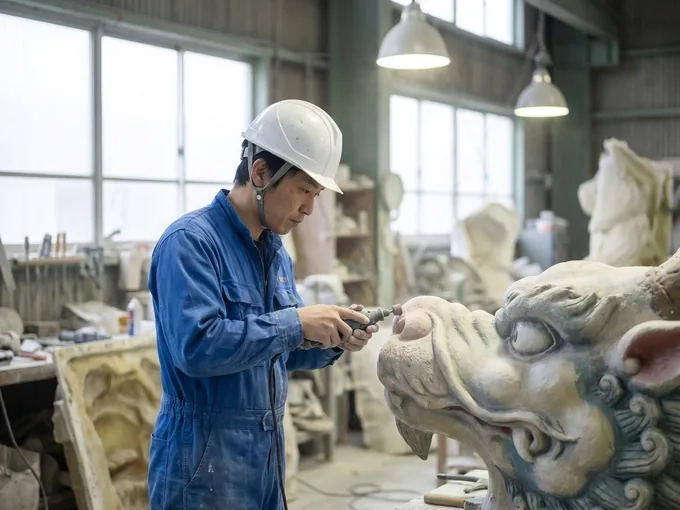 Custom Fiberglass Statues &amp; Figures Manufacturer | Ixors within See, Awn Mask, Asian/Eastern Display