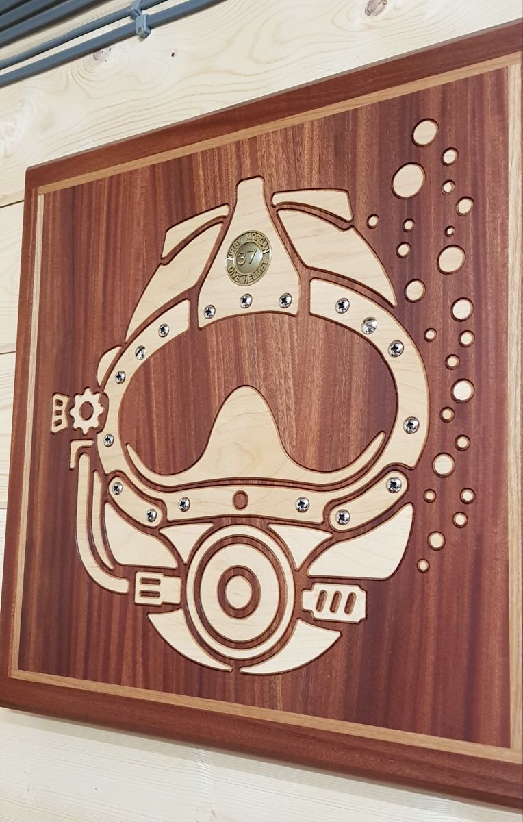 Diver Art Diving Helmet Inlay – Artofit for Diver Wall Decor