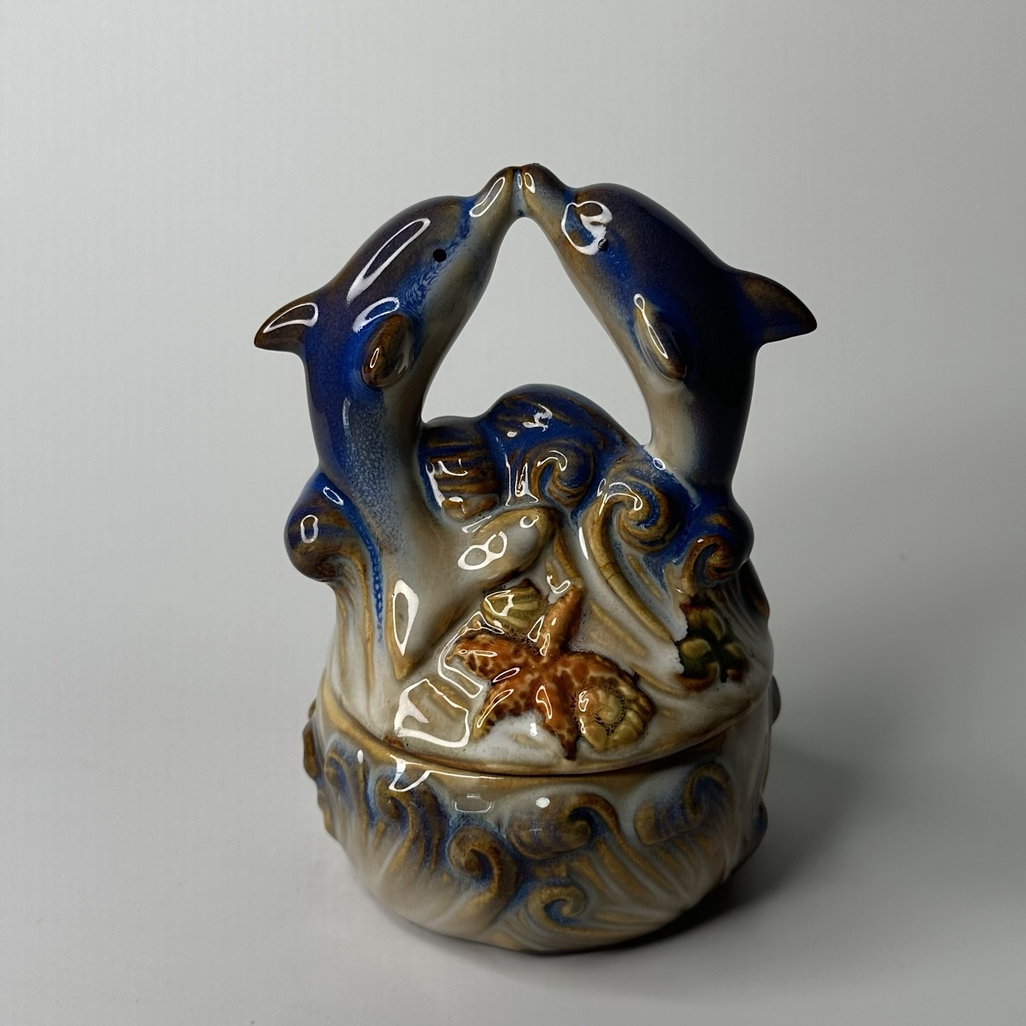 Dolphins Ceramic Trinket Box Lidded for Exploring the Handcrafted Heritage Behind ND Dolfi Ceramic Masterpieces
