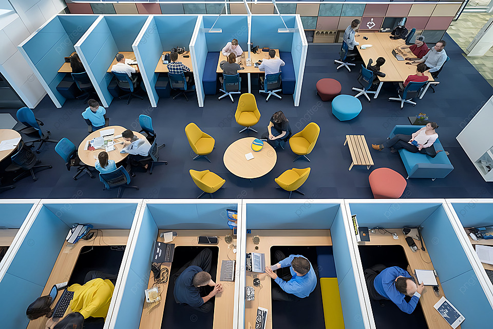 Dynamic Office Floor With Flexible Work Zones Background, Dynamic ... in Turning Everyday Work Zones Into Inspiring Spaces You Will Actually Love