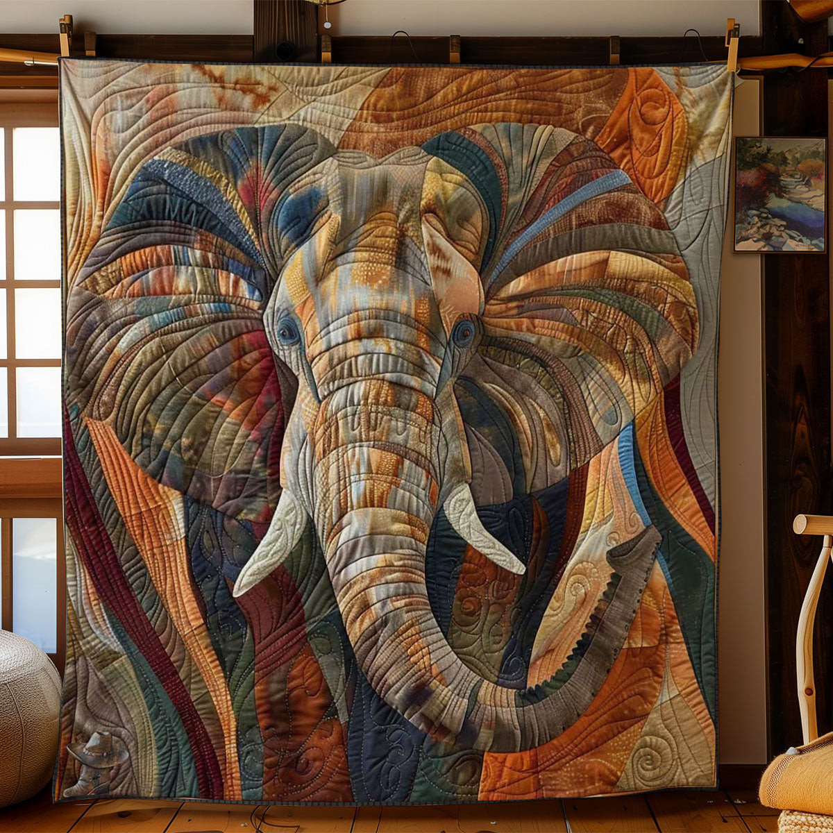 Earth Tones Elephant Quilt Blanket Christmas Gift For Elephant Lover ... regarding Why Natural Earth Tones and Elephant Motifs Shape Modern Interior Design in 2026