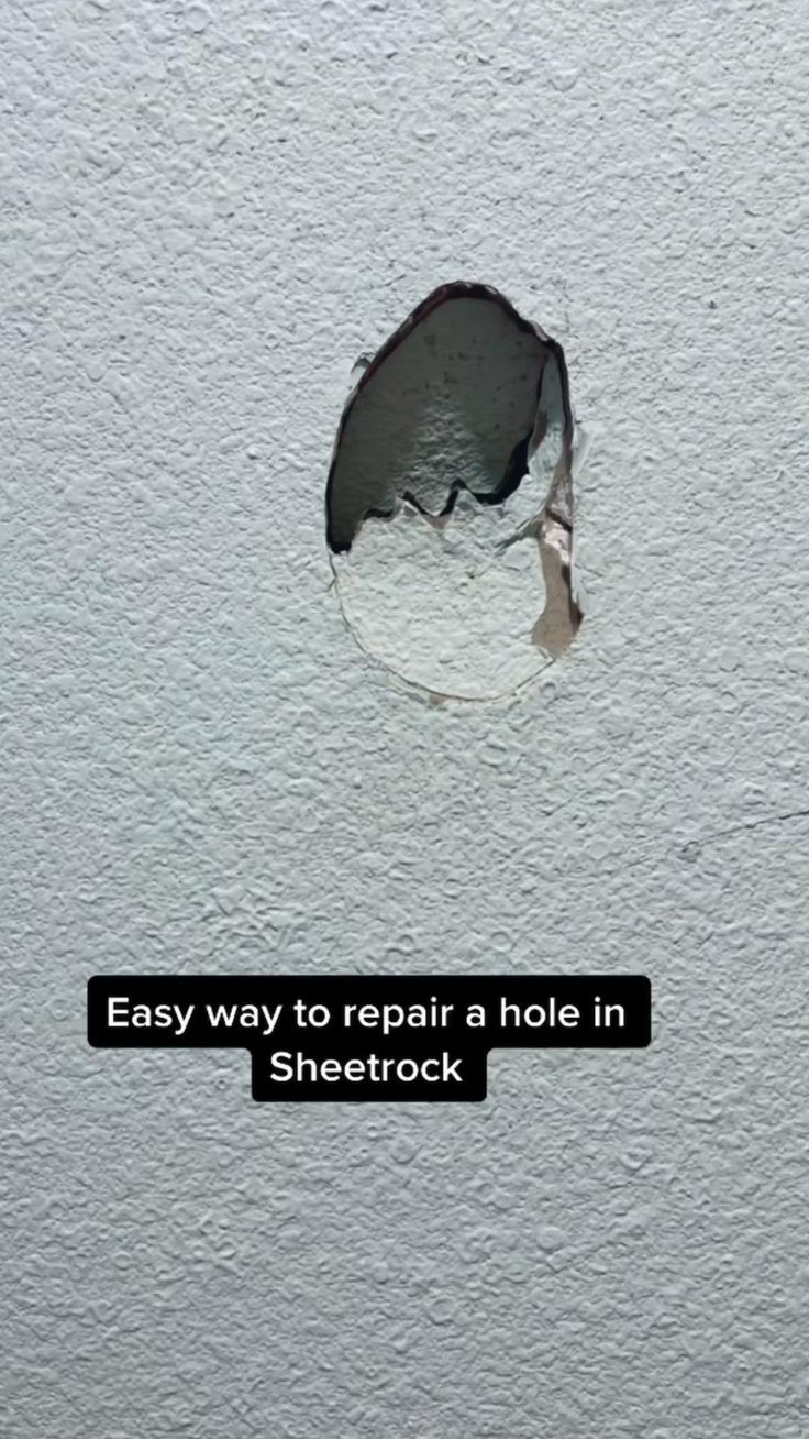Easiest Way To Repair Hole In Sheetrock | Pinterest | Diy Home Repair ... regarding Easy Ways to Repair and Paint Over Holes From Outdated Smart Devices