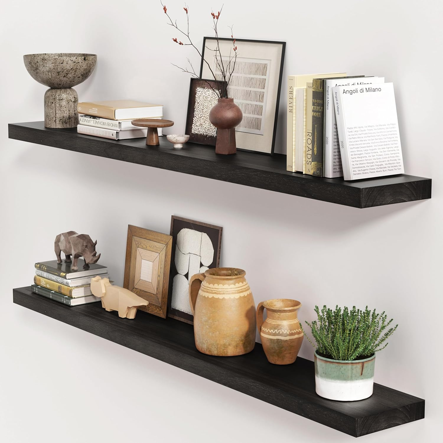 Elegant Floating Shelves For Black Walls: Stylish Storage Solutions regarding How Floating Wall Mounts Create Subtle Depth in Contemporary Circular Coastal Decor