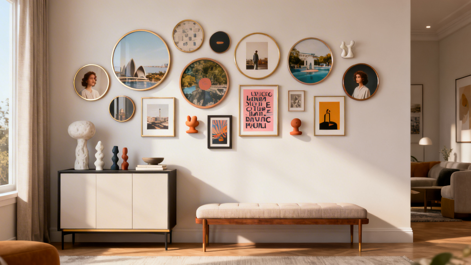 Empty Living Room Wall? Round Wall Art That Fixes It in Why Compact Round Wall Art Pieces Are Making a Major Comeback in Modern Interiors