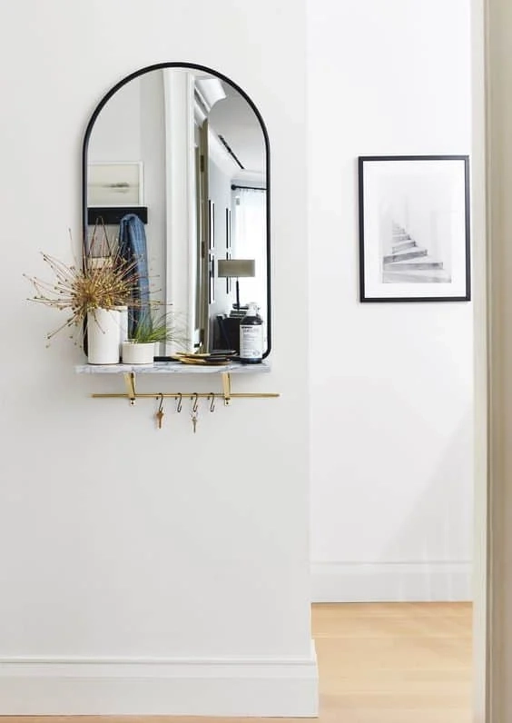 Entryway Décor With Minimalist Mirrors – A Modern Guide – The Homara with regard to 36" X 72" Black White Minimal Large Modern Abstract Painting