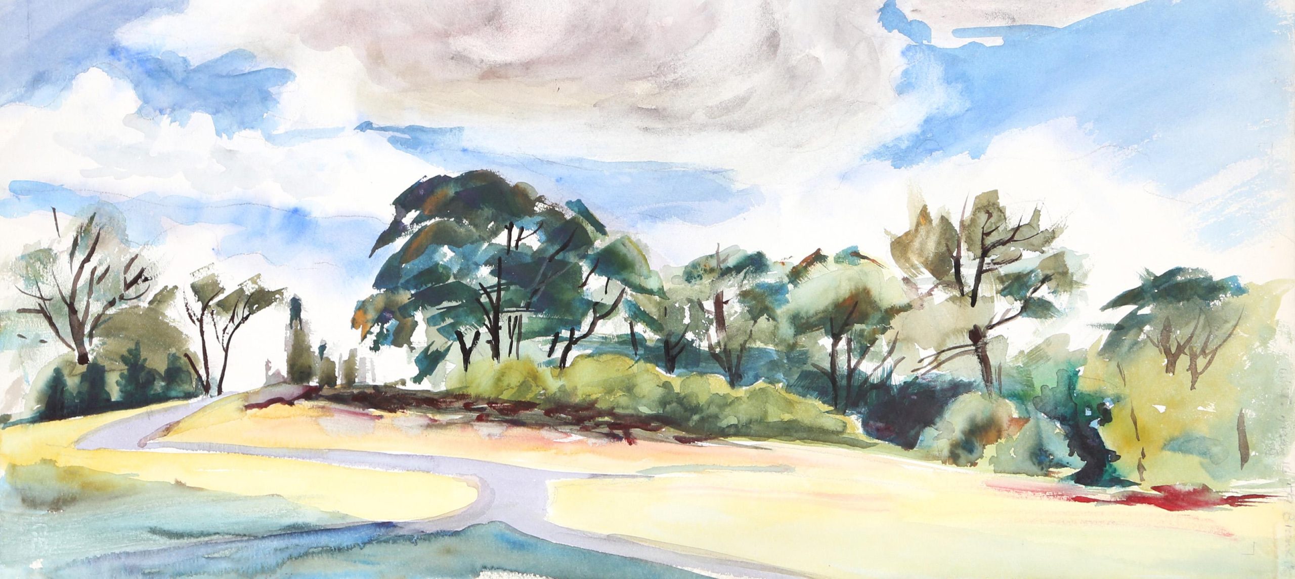 Eve Nethercott - Maine, Watercolor Landscape By Eve Nethercott For Sale ... regarding Exploring The Impressionist Magic In Eve Nethercott Vermont P429 Watercolor Painting