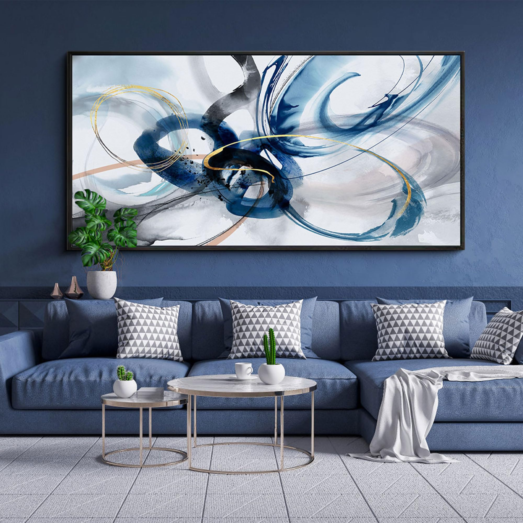Extra Large Wall Art For Living Room Amazon: Transform Your Space With ... throughout Color Swathe Wall Décor W/Frame Large