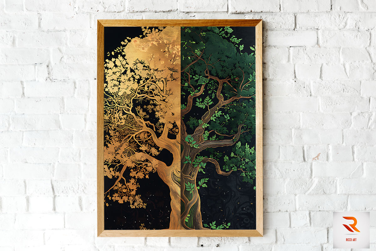 Fantastic Whimsical Oak Tree Wall Art Graphic By Ricco Art · Creative ... with The Story Behind Artisanal Whimsical Tree Wall Decor and Modern Interiors